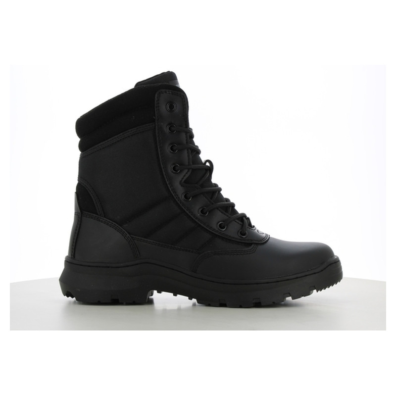 Safety Jogger - Bottes tactiques non sécurité mi-hautes en cuir extrêmement légères TACTIC noir OB