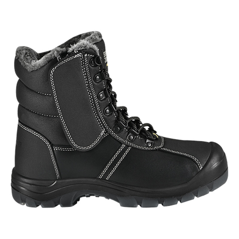 Safety Jogger - Bottes de sécurité d'hiver en cuir avec doublure chaude et fermeture éclair NORDIC noir S3S
