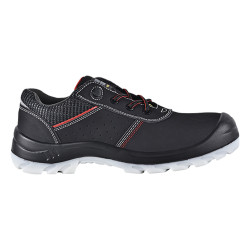 Safety Jogger - Chaussures de sécurité basses antistatiques à talon réfléchissant  VALLIS noir et rouge S3S