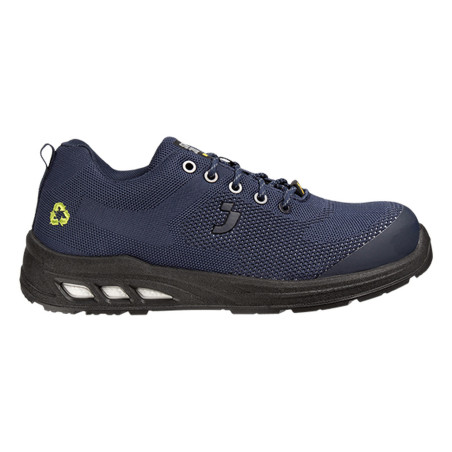 Safety Jogger - Baskets de sécurité basses décontractées ultra-respirantes avec embout en acier ECOFITZ bleu marine S1P