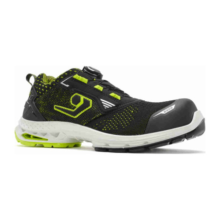 Base - Baskets de sécurité basses en tissu technique noir et jaune STOCKHOLM  S1PS