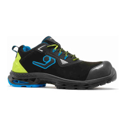 Base - Baskets de sécurité basses en tissu technique noir et jaune ATHENS S3S