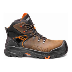 Base - Chaussures de sécurité hautes en cuir marron et noir  T-WALL MID S3S