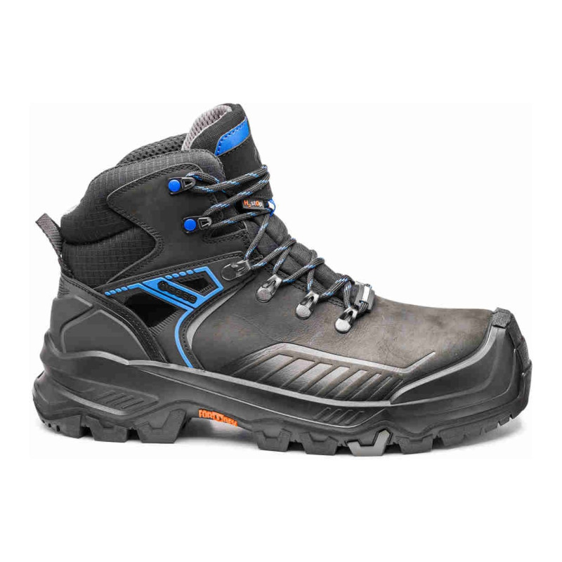 Base - Chaussures de sécurité hautes en cuir  noir et bleu  T-FORT MID S7S