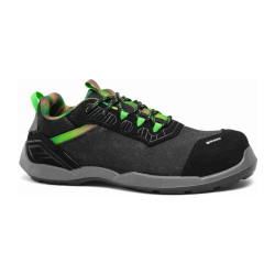Base - Chaussures de sécurité basses en tissu technique noir et verte  GRAND CANYON TOP S1PS