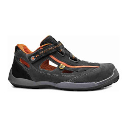 Base - Chaussures de sécurité hautes en tissu technique noir et orange  AEROBIC S1PS