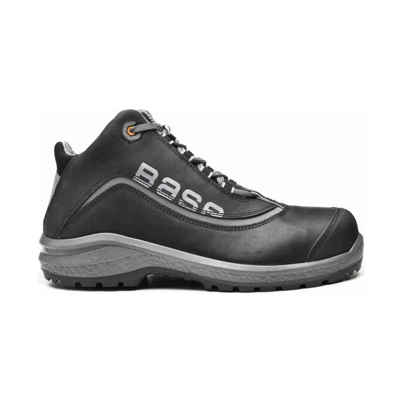 Base - Chaussures de sécurité mi-hautes en cuir noir BE-FREE TOP S3L