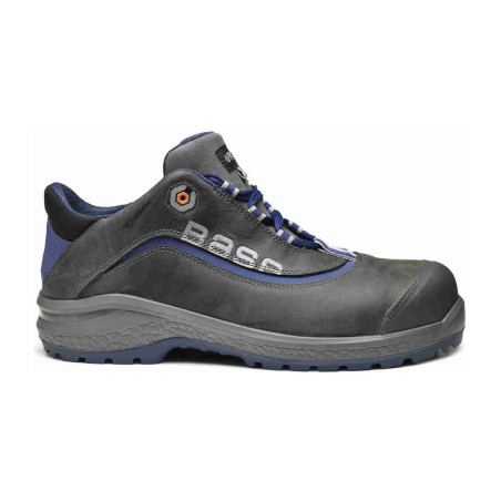 Base - Chaussures de sécurité basses en cuir noir et bleu BE-JOY TOP S3