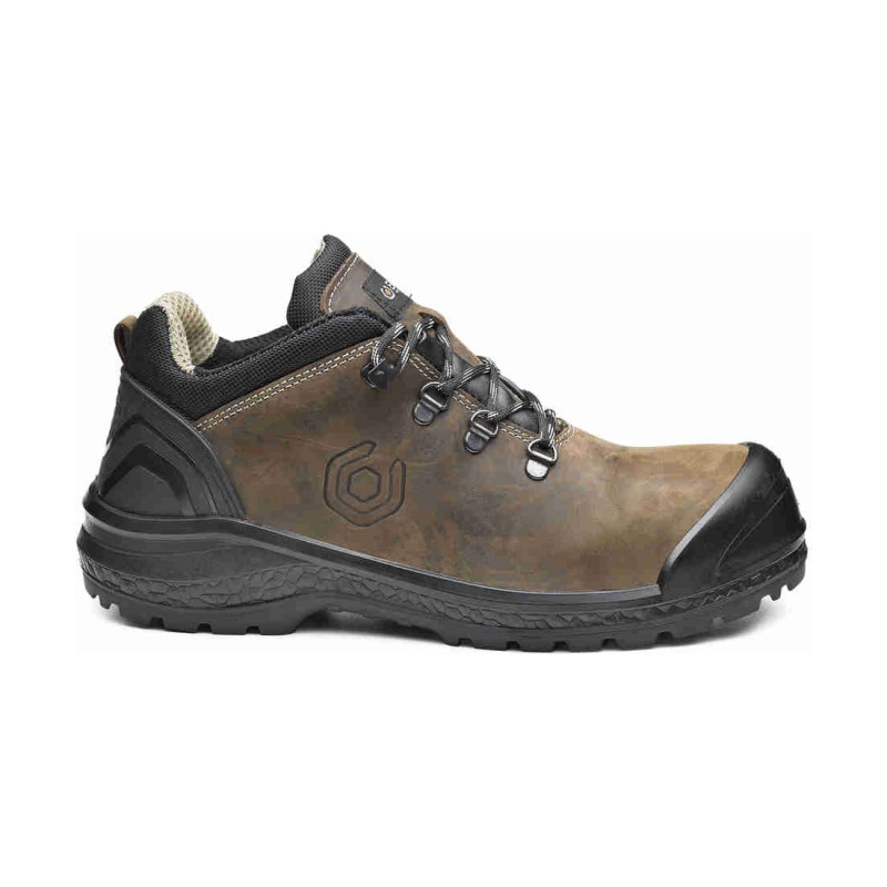 Base - Chaussures de sécurité basses en cuir marron et noir BE-STRONG S3