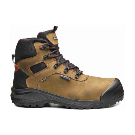 Base - Chaussures de sécurité hautes en cuir marron et noir BE-ROCK S3