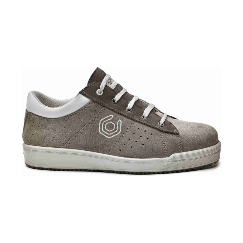 Base - Chaussures de sécurité hautes en cuir marron et blanc PIXEL S1P