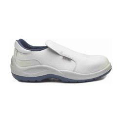 Base - Chaussures de sécurité basses en microfibre blanc et bleu LITIO S2