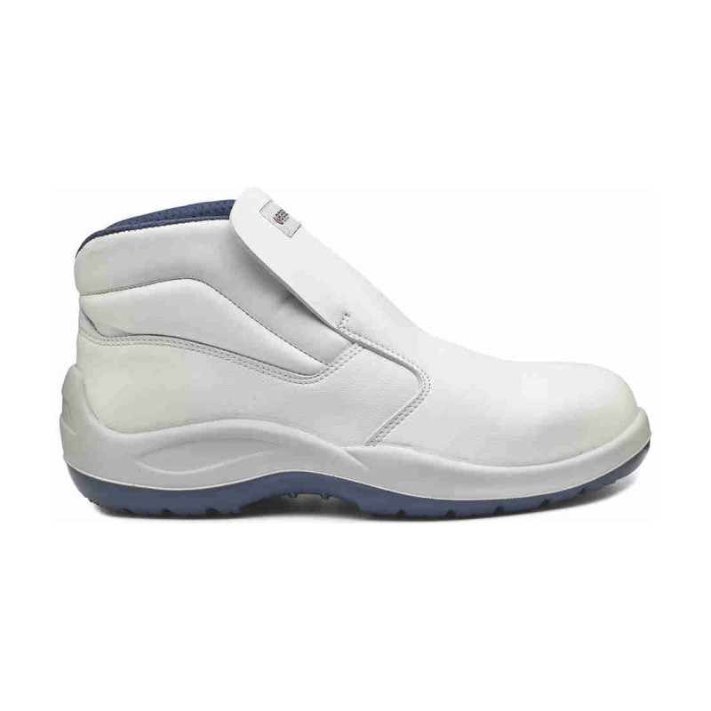 Base - Chaussures de sécurité hautes en microfibre blanc et bleu VANADIO S2