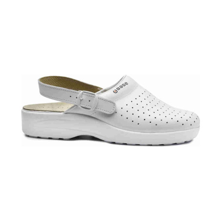 Base - Sabots de sécurité bas en cuir blanc  XENO OB