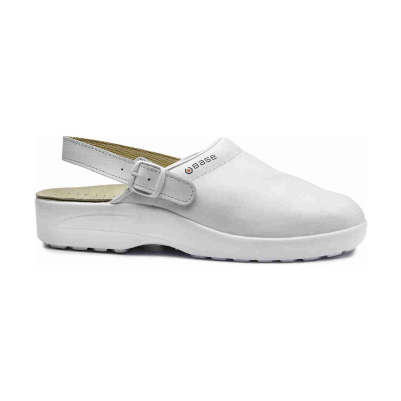 Base - Sabots de sécurité bas en cuir blanc  RADON OB