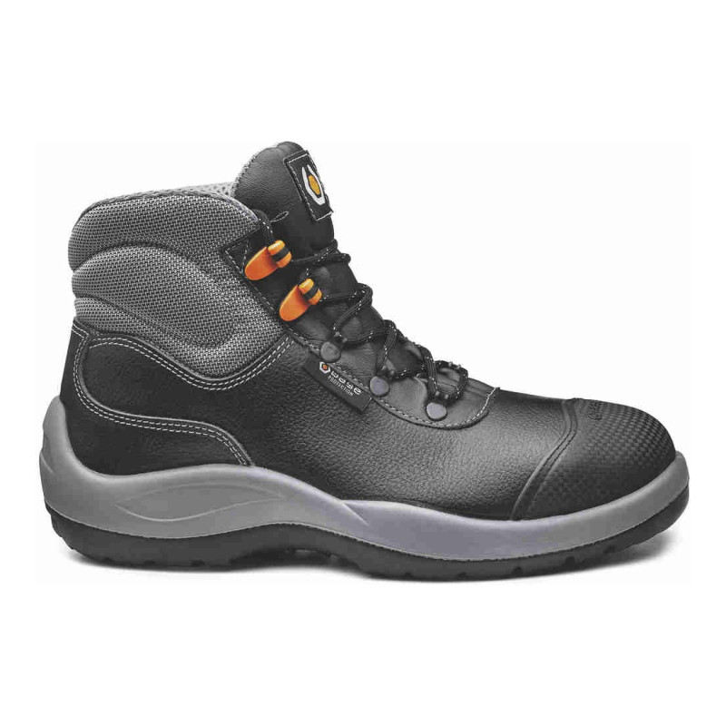 Base - Chaussures de sécurité hautes en cuir noir et gris VERDI S3