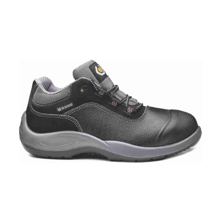 Base - Chaussures de sécurité basses en cuir noir et gris MOZART S3