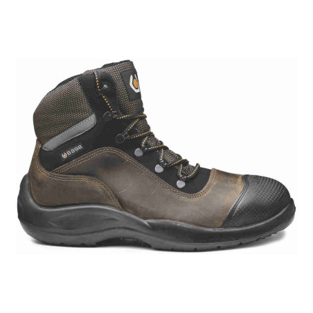 Base - Chaussures de sécurité hautes en cuir marron et noir RAIDER TOP S3