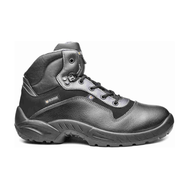Base - Chaussures de sécurité hautes en cuir noir PIGALLE S3