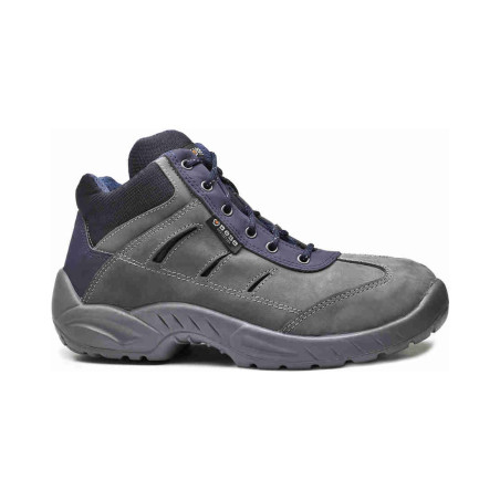 Base - Chaussures de sécurité hautes en cuir nubuck gris et bleu GREENWICH S3