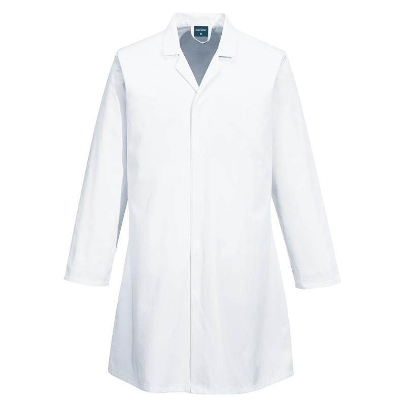 Portwest - Blouse longue sans poche en poly-coton pour l'industrie alimentaire