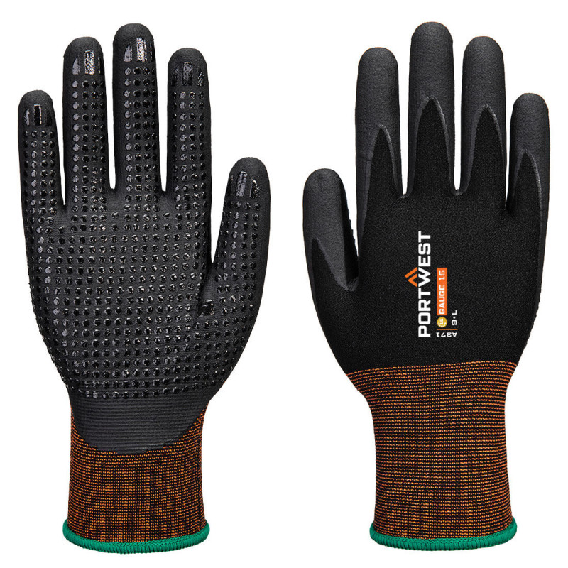 Portwest - Gants manutention GP avec picots jauge 15 dermatologiques en mousse de nitrile