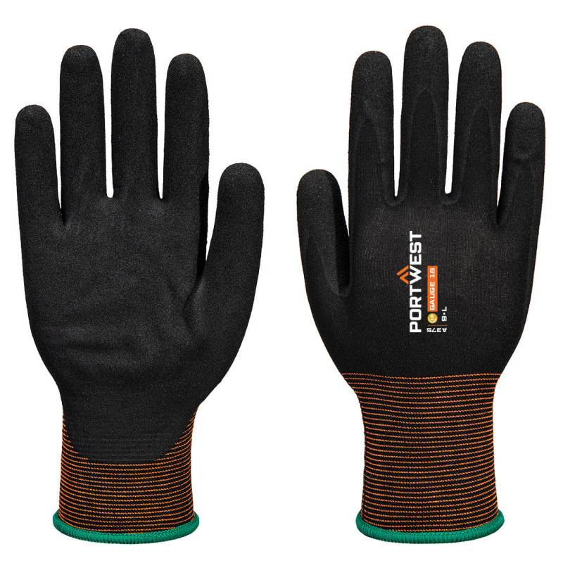 Portwest - Gants manutention GP jauge 18 Grip 18 en nitrile sablé