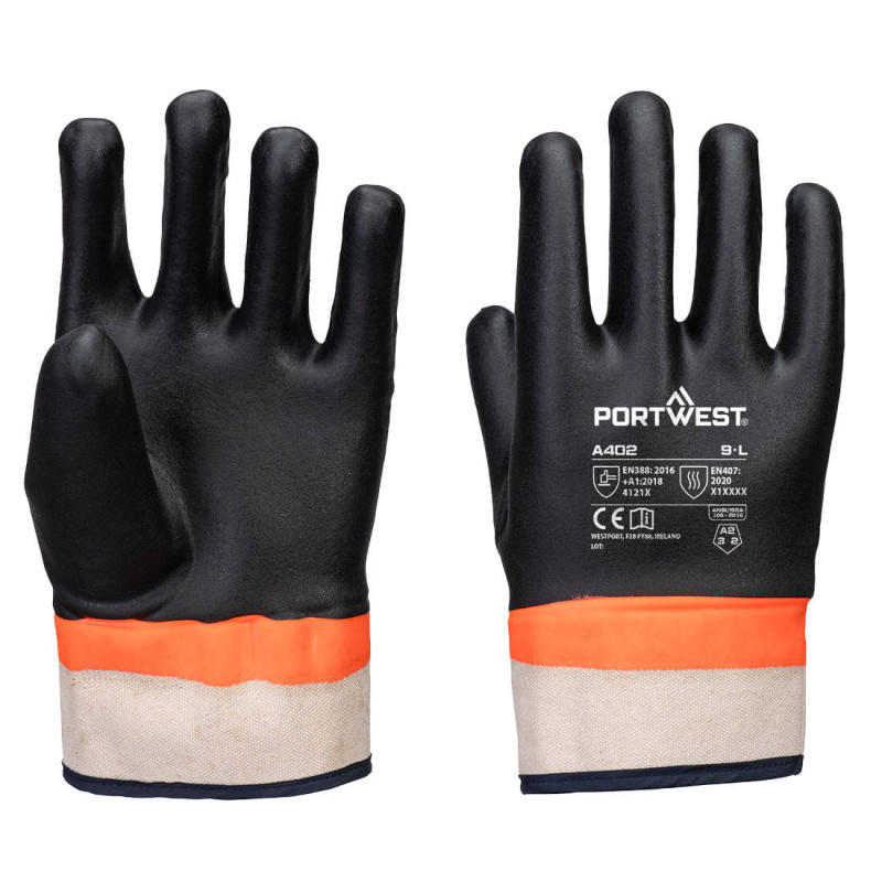 Portwest - Gants Grip en PVC double trempage avec étanchéité maximale