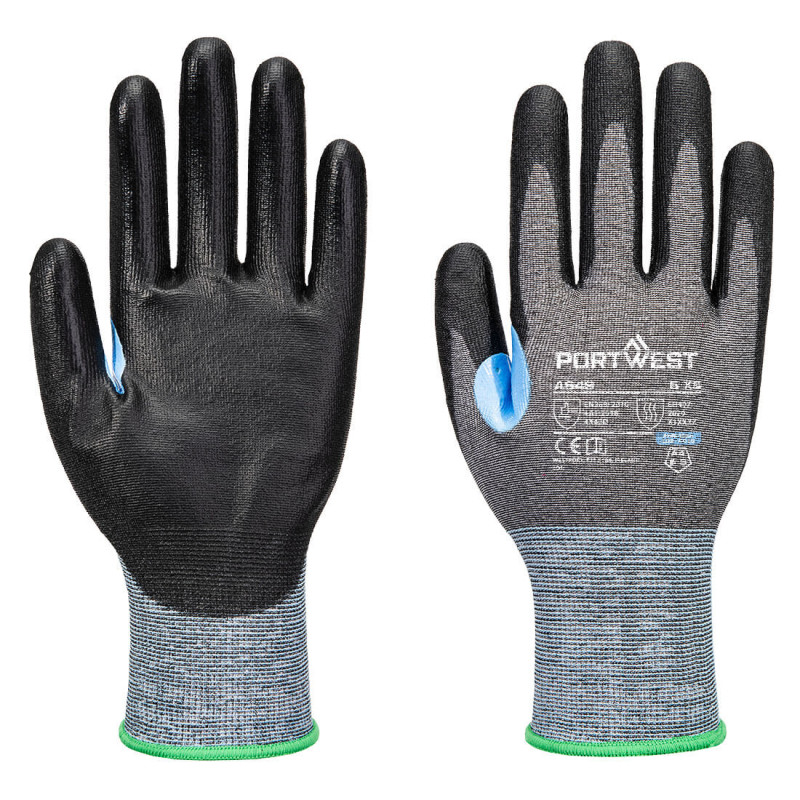 Portwest - Gants anti-coupures CS de niveau D jauge 21 en PU avec renfort pouce