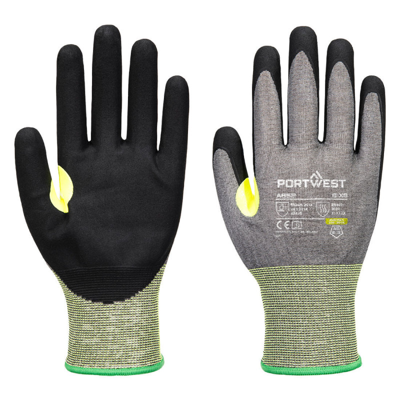 Portwest - Gants anti-coupures CS de niveau E jauge 21 en mousse de nitrile avec renfort pouce
