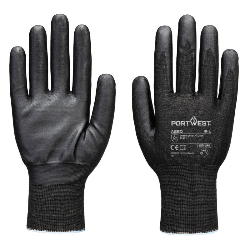 Portwest - Gants anti-coupures exceptionnel de niveau F jauge 21 en tungstène et micro mousse nitrile