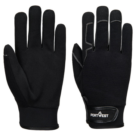 Portwest - Gants mécanicien en cuir synthétique léger et résistant