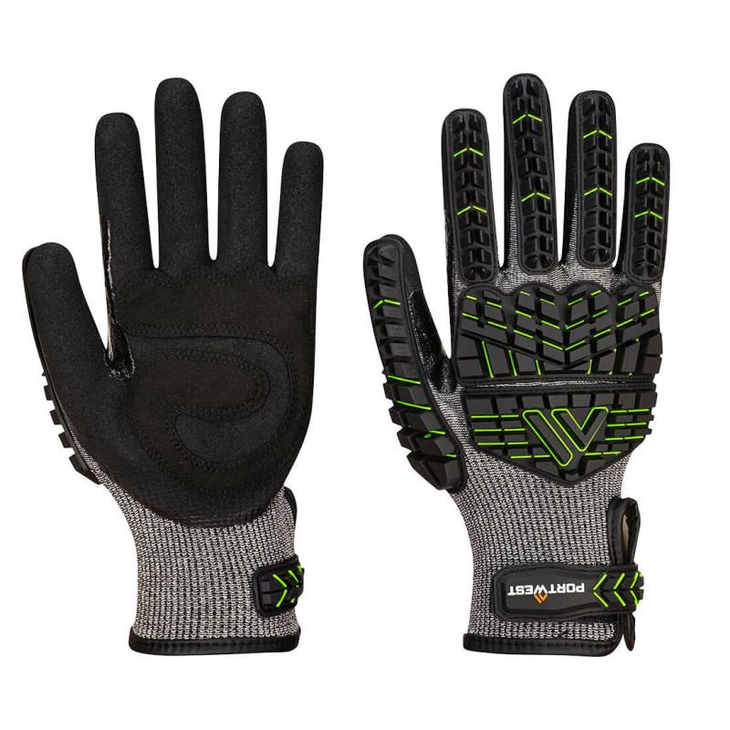 Portwest - Gants mécanicien anti-impacts et anti-coupures de niveau F en mousse nitrile