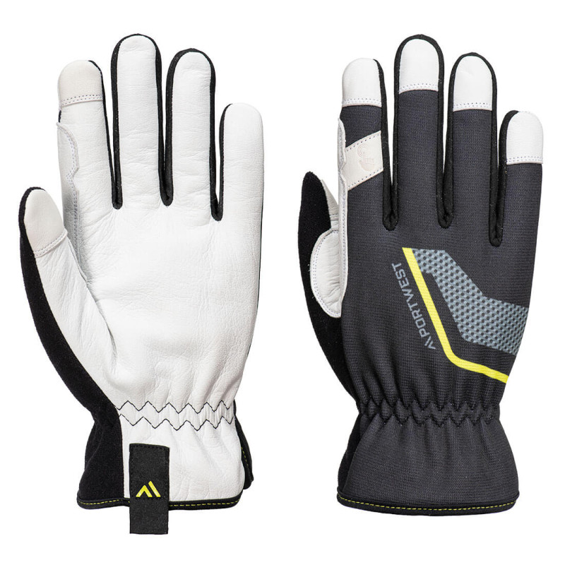 Portwest - Gants mécanicien en cuir stretch haute performance
