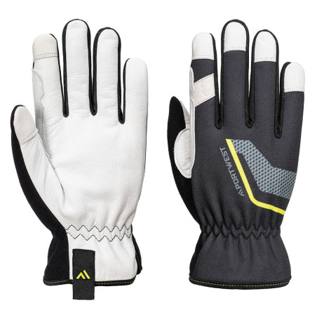 Portwest - Gants mécanicien en cuir stretch haute performance