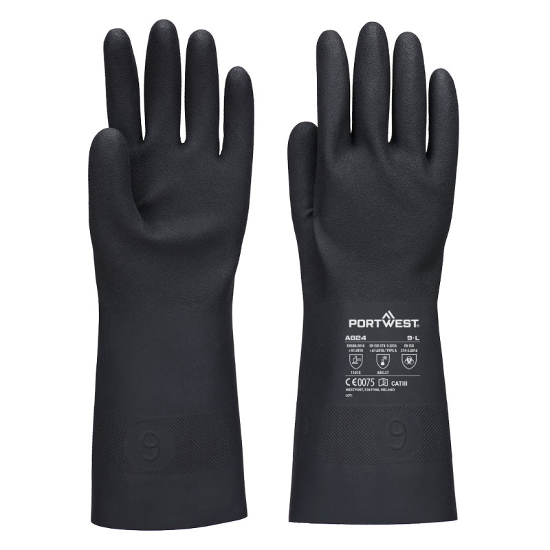 Portwest - Gants de protection chimique tout enduit butyl 350