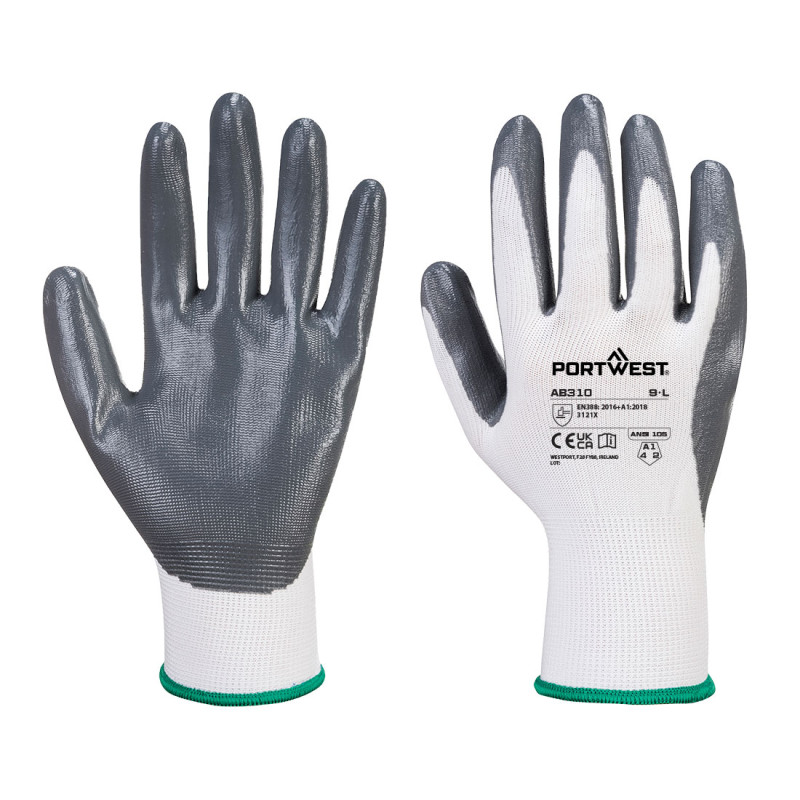 Portwest - Gants Grip en nitrile jauge 13 (Pack de 12)