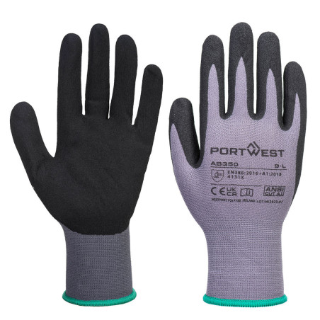 Portwest - Gants Grip en nylon ultra léger avec paume en nitrile sablé Dermi Flex (Pack de 12)