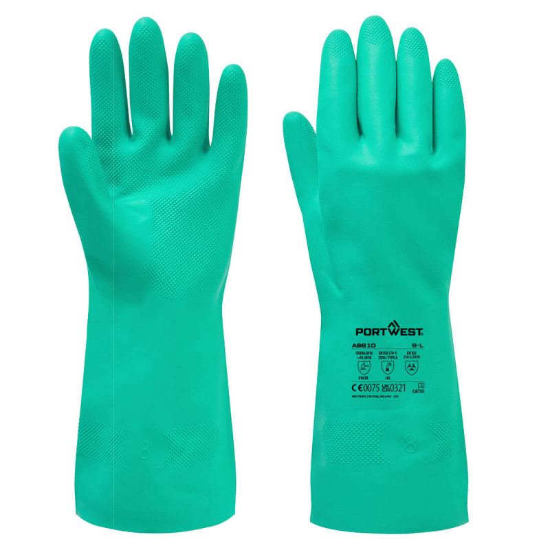 Portwest - Gants de protection chimique en nitrile (Pack de 12)