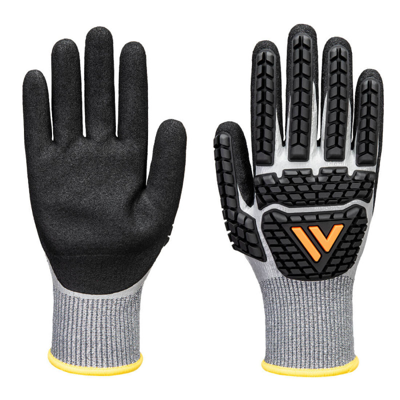 Portwest - Gants étanches anti-impacts et anti-coupures de niveau F jauge 15 en mousse nitrile