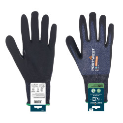 Portwest - Gants anti-coupures SG de niveau C Jauge 18 avec finition anti-microbienne en nitrile