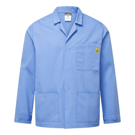 Portwest - Veste de laboratoire antistatique ESD avec fermeture pressions