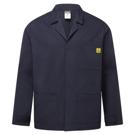Portwest - Veste de laboratoire antistatique ESD avec fermeture pressions