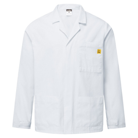 Portwest - Veste de laboratoire antistatique ESD avec fermeture pressions