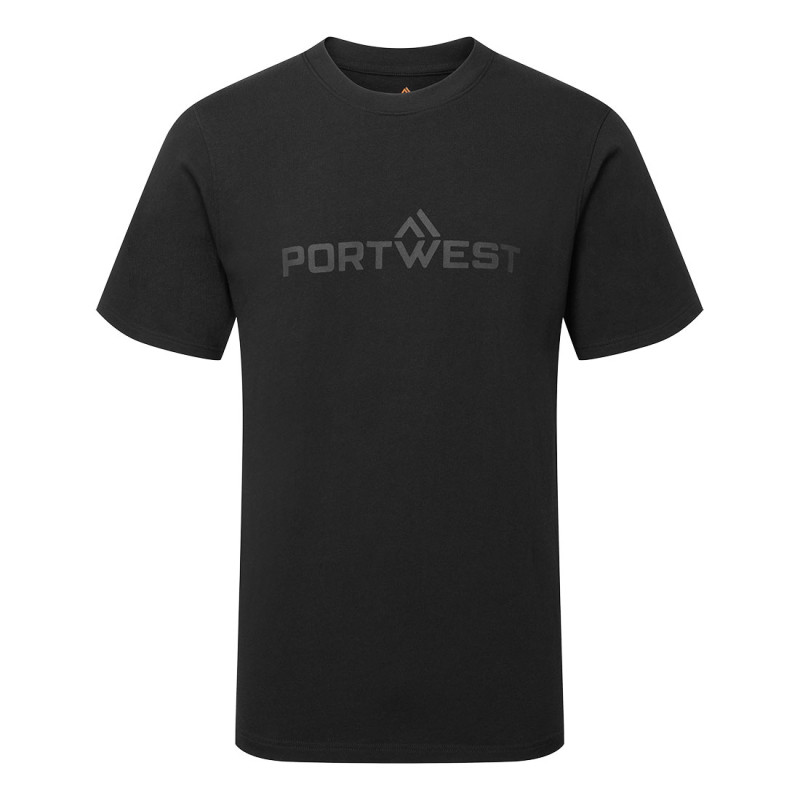 Portwest - Tee-shirt de travail logo Portwest à manches courtes col ras 100% coton