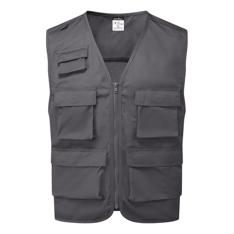 Portwest - Gilet de travail sans manches multi-poches en poly-coton