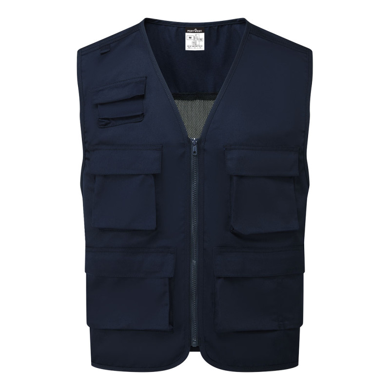 Portwest - Gilet de travail sans manches multi-poches en poly-coton