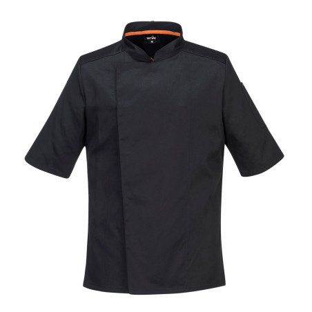Portwest - Veste de cuisine à manches longues stretch en tissu aéré en poly-coton Pro