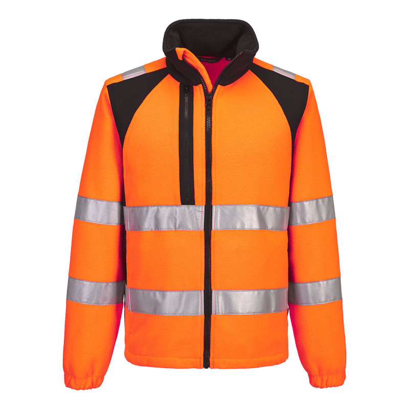 Portwest - Polaire zippé en tissu recyclé WX2 haute visibilité classe 2 ou 3