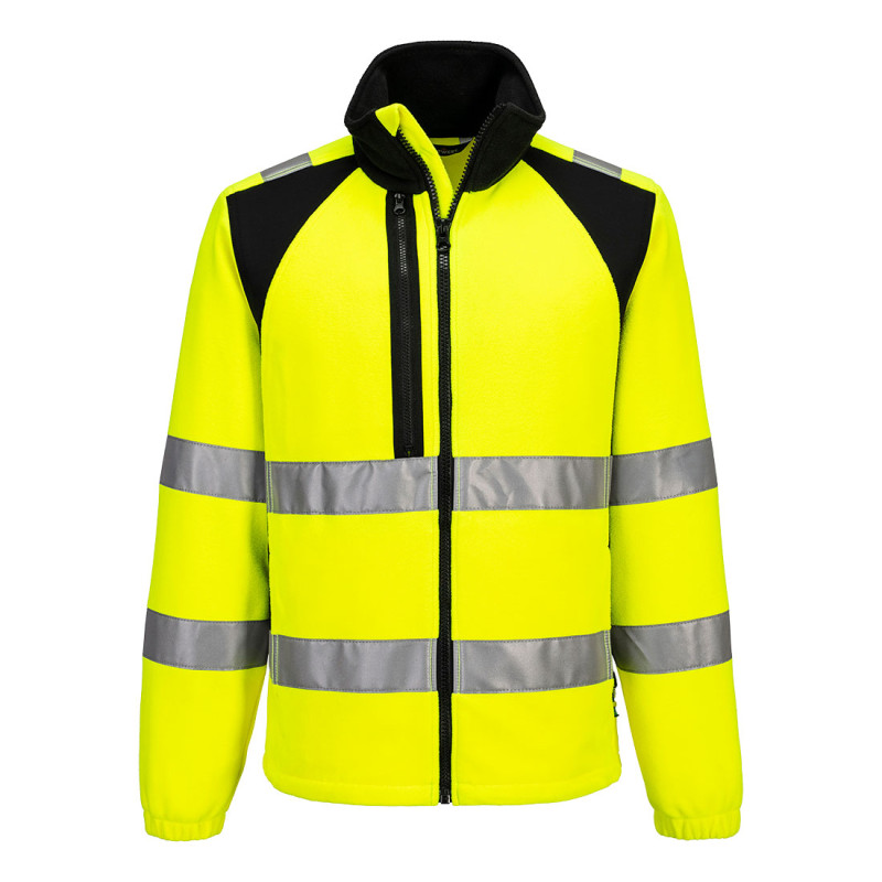 Portwest - Polaire zippé en tissu recyclé WX2 haute visibilité classe 2 ou 3
